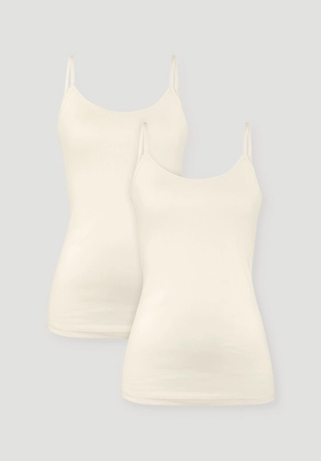 Spaghetti top in a 2-pack PURE COTTON made from pure organic cotton - 2