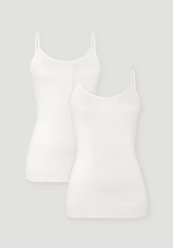 Spaghetti top in a 2-pack PURE COTTON made from pure organic cotton Spaghetti top in a 2-pack PURE COTTON made from pure organic cotton