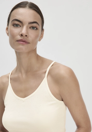 Spaghetti Top V-Neck im 2er-Pack PURE COTTON aus reiner Bio-Baumwolle - 1