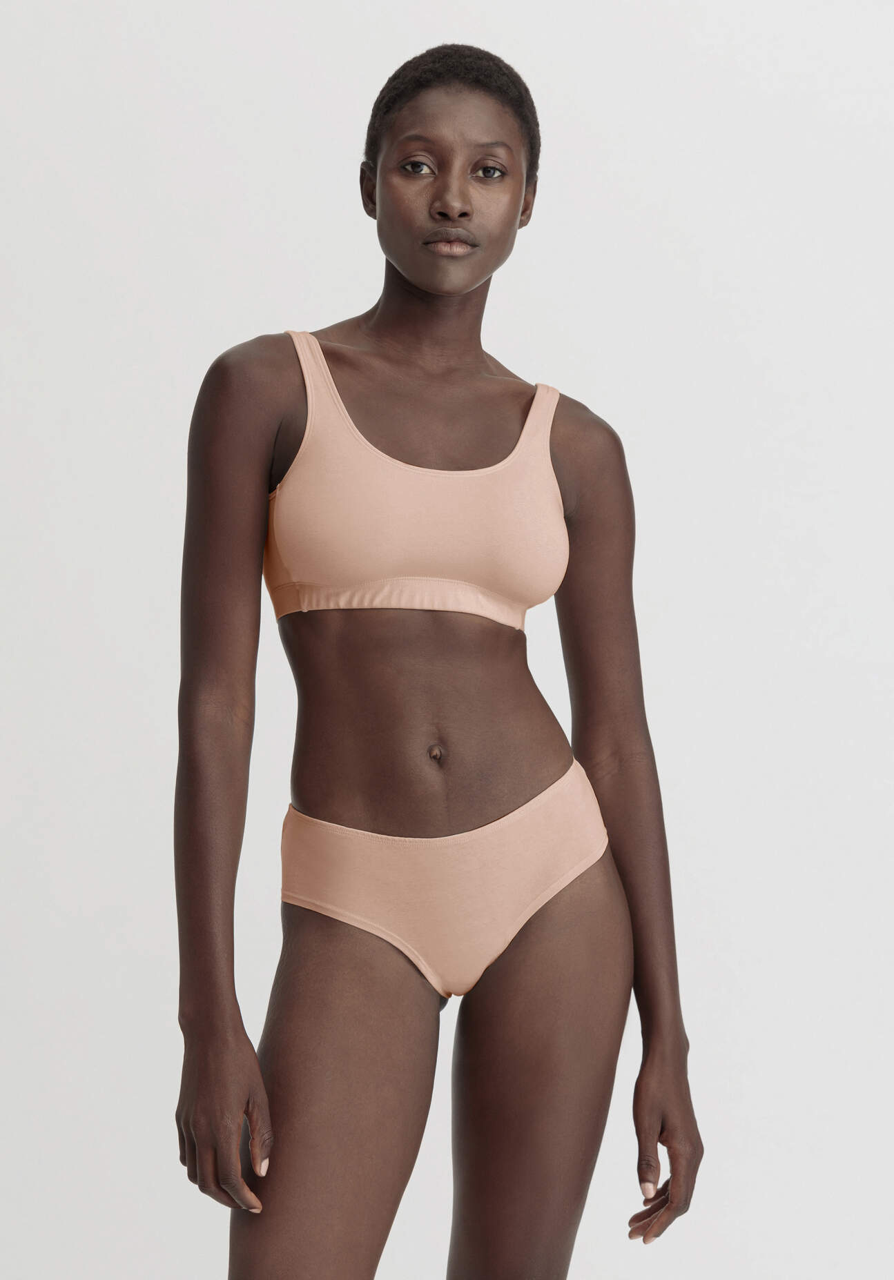 hessnatur Damen Bustier Softbund COTTON FEEL aus Bio-Baumwolle - rosa Größe 44