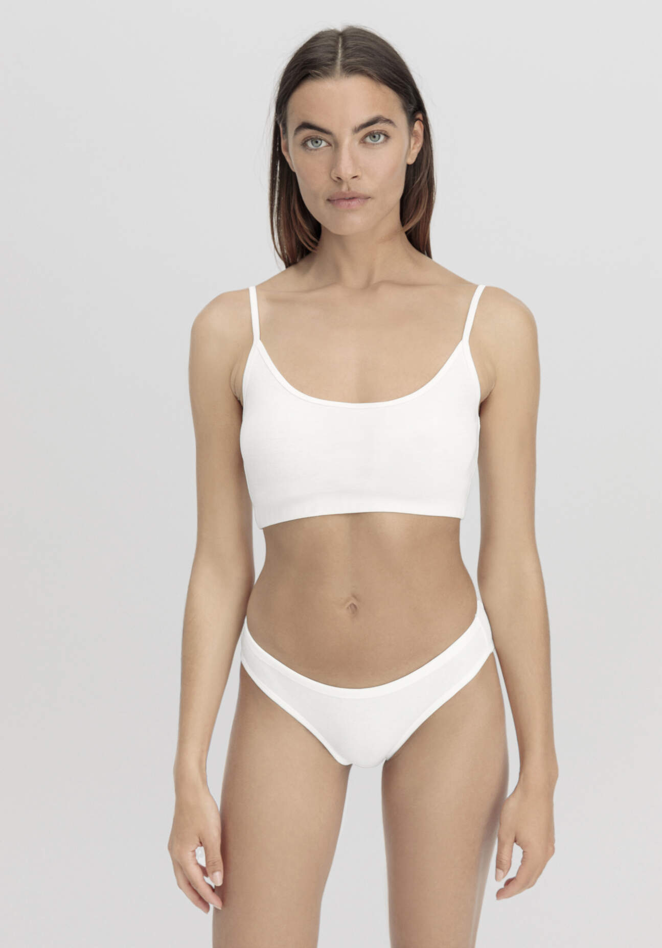 hessnatur Damen Bustier im PURE NATURE aus Bio-Baumwolle - weiß Größe 42