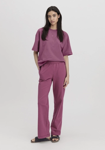 Relaxed lounge pants made from organic cotton with kapok - 0