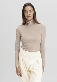 WARM TOUCH turtleneck long-sleeve shirt made from organic merino wool and TENCEL™ Lyocell