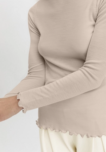 WARM TOUCH turtleneck long-sleeve shirt made from organic merino wool and TENCEL™ Lyocell - 1