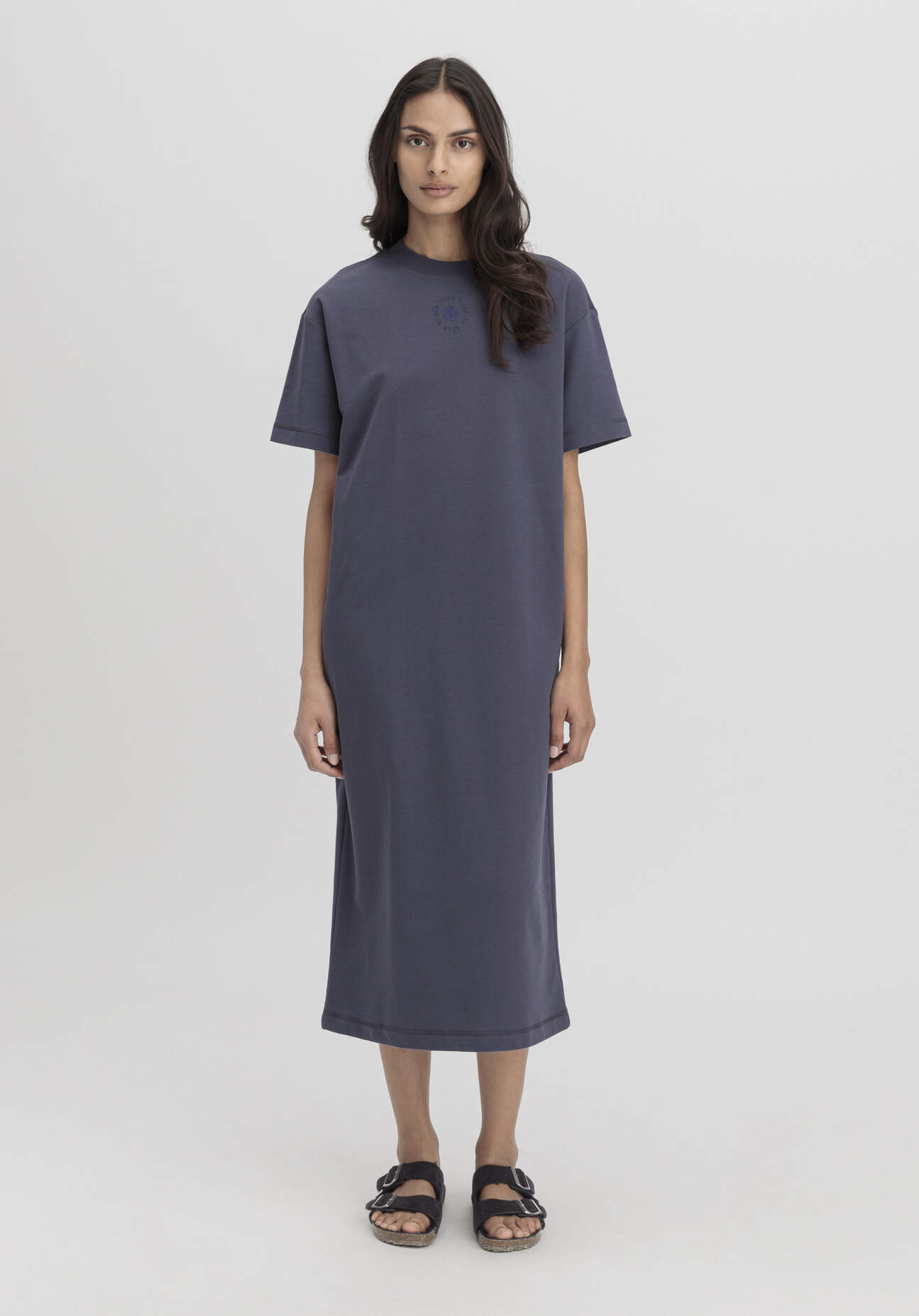 hessnatur Damen Loungedress Relaxed aus Bio-Baumwolle mit Kapok - lila Grösse34