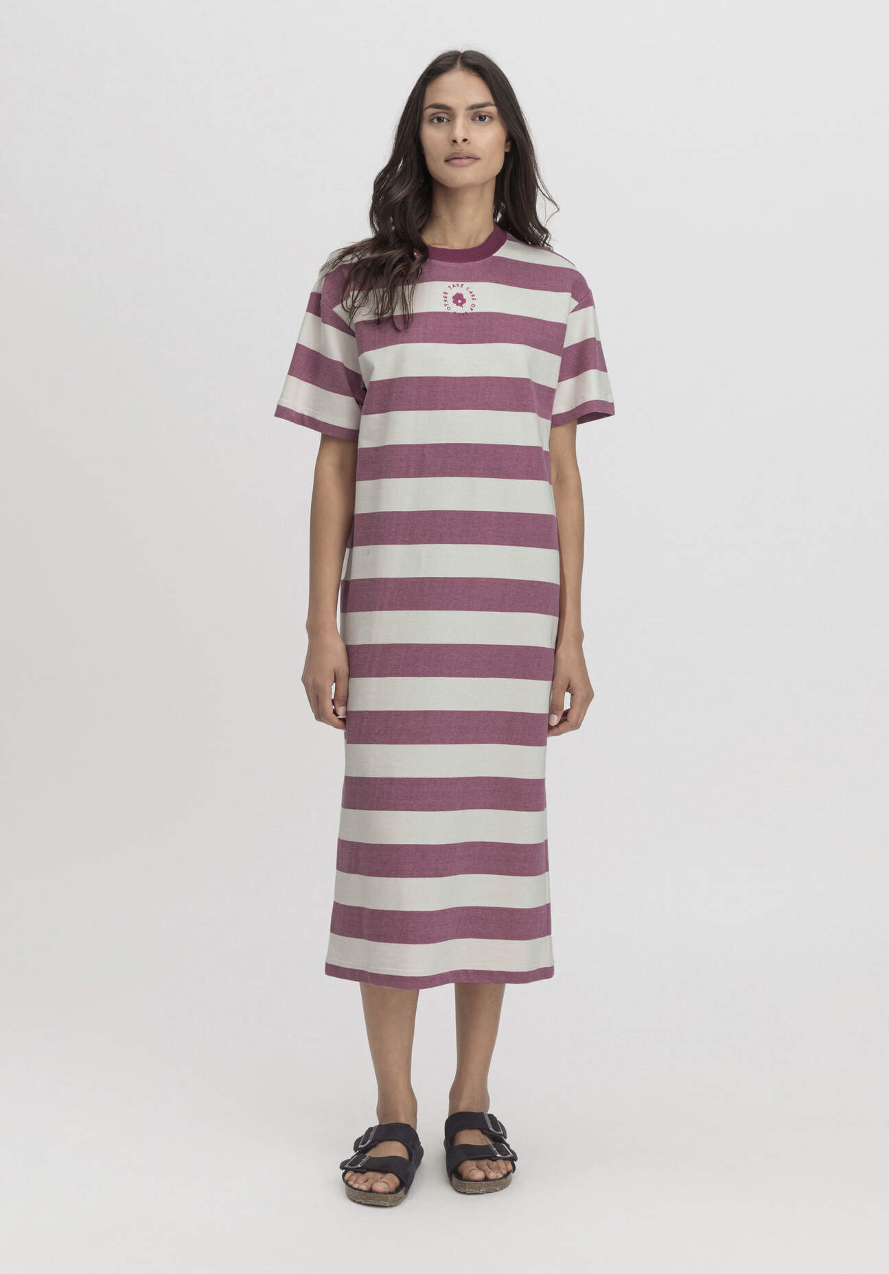 hessnatur Damen Loungedress Relaxed aus Bio-Baumwolle mit Kapok - naturfarben Grösse36