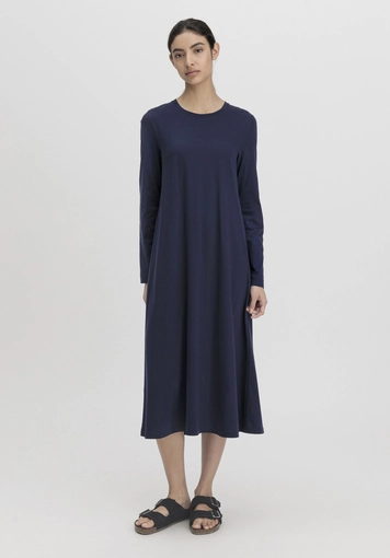 Long-sleeved nightdress Slim PURE COTTON made of pure organic cotton - 0