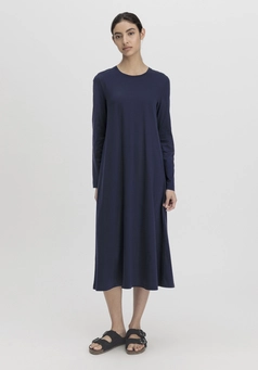 Langarm Nachthemd Slim PURE COTTON aus reiner Bio-Baumwolle