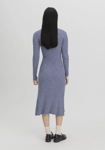 Strickkleid Midi Slim aus reiner Bio-Baumwolle - 1