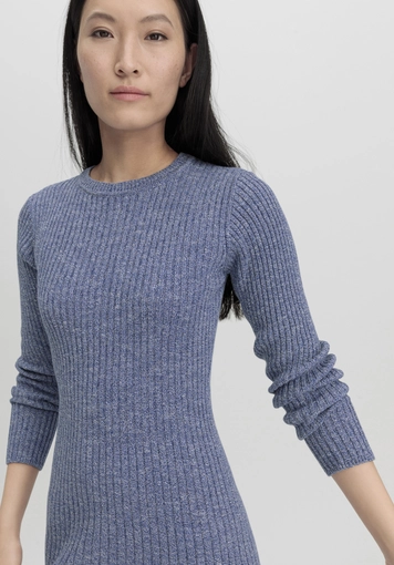Strickkleid Midi Slim aus reiner Bio-Baumwolle - 2