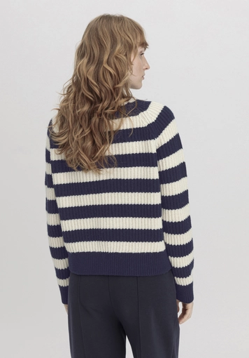 Strickjacke Streifen Relaxed aus Bio-Merinowolle mit Bio-Baumwolle - 2