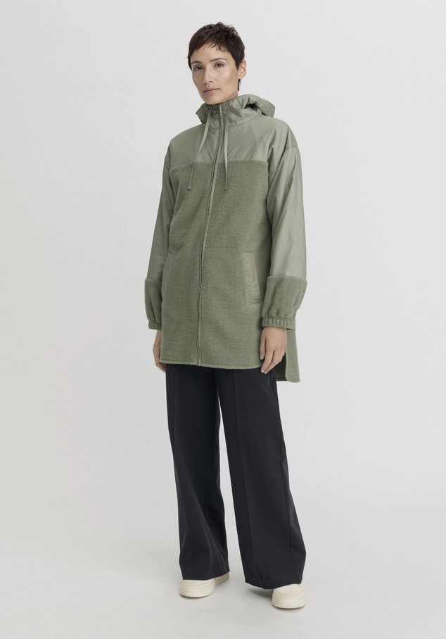 hessnatur, Wool fleece coat Relaxed made from organic merino wool with organic cotton