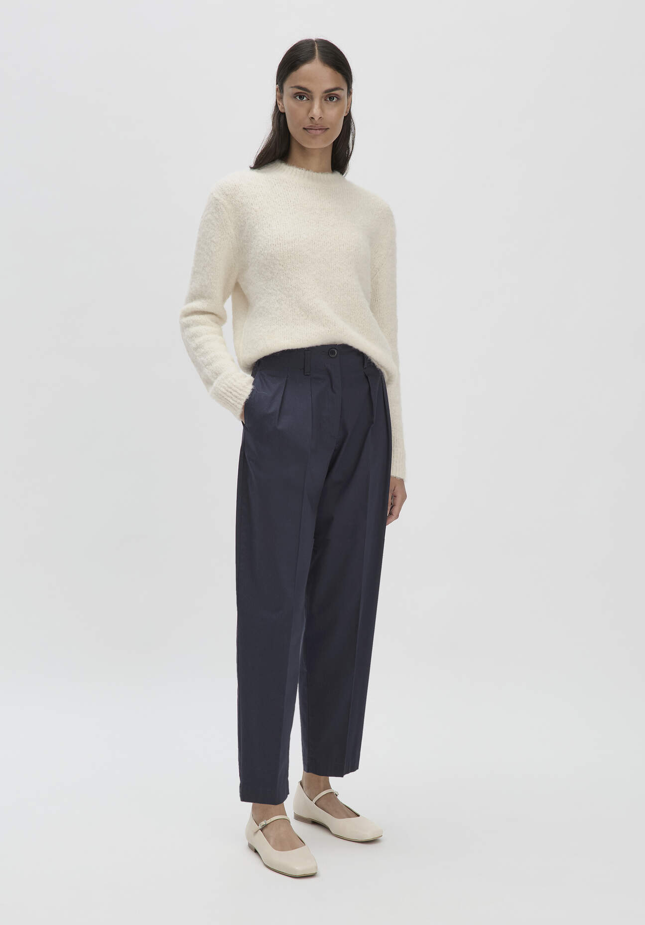 Thumbnail - hessnatur Damen Hose Ballon Relaxed aus Bio-Baumwolle - blau - Größe 46