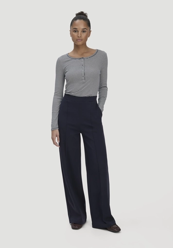Jersey trousers wide leg relaxed made of organic cotton - 0