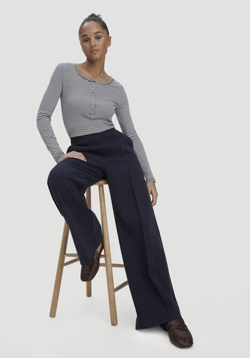 Jersey trousers wide leg relaxed made of organic cotton - 3