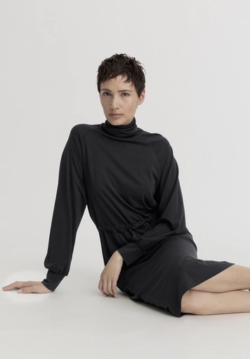 Jersey dress Midi Relaxed made from TENCEL™ Lyocell with organic cotton - 2
