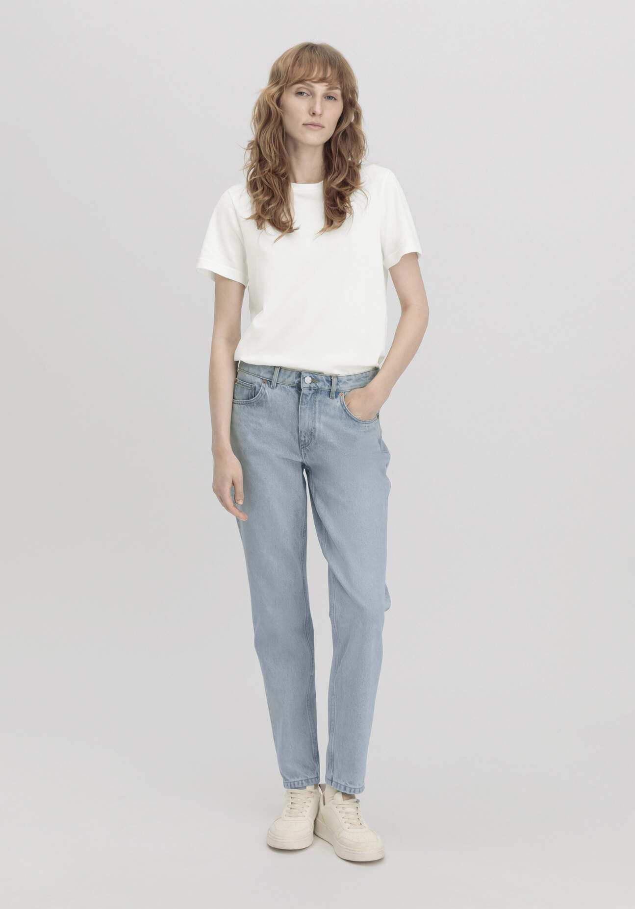 hessnatur Damen Jeans HANNA Mom Fit aus Bio-Denim - blau Grösse31/30