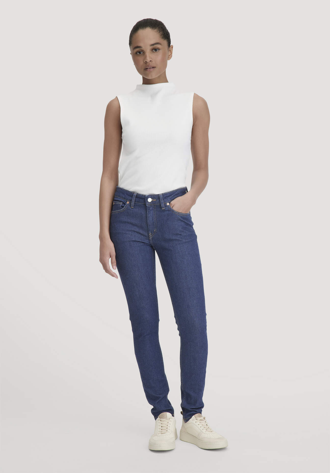 hessnatur Damen Jeans LINA Skinny aus Bio-Denim - blau Größe 27/30