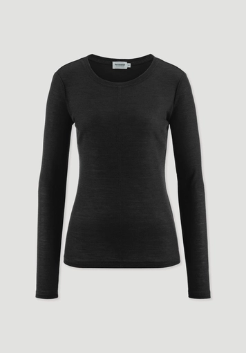 Rib Shirt Slim made from organic merino wool and TENCEL™ Lyocell - 5