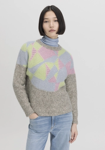 Relaxed sweater made of pure organic cotton with alpaca - 0