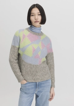 Pullover Relaxed aus reiner Bio-Baumwolle mit Alpaka