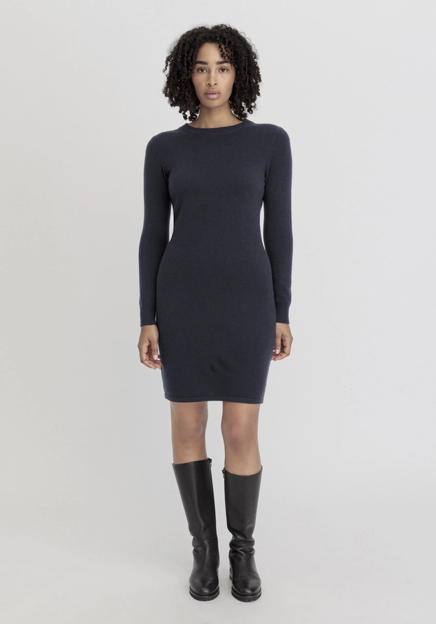 hessnatur, Knitted dress Mini Regular made of soft virgin wool with cashmere