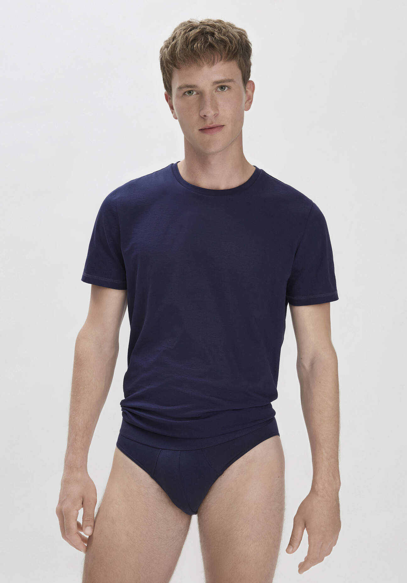 Thumbnail - hessnatur Herren Slip Regular Cut im 3er-Pack COTTON MIX aus Bio-Baumwolle - blau - Größe 8 = XXL