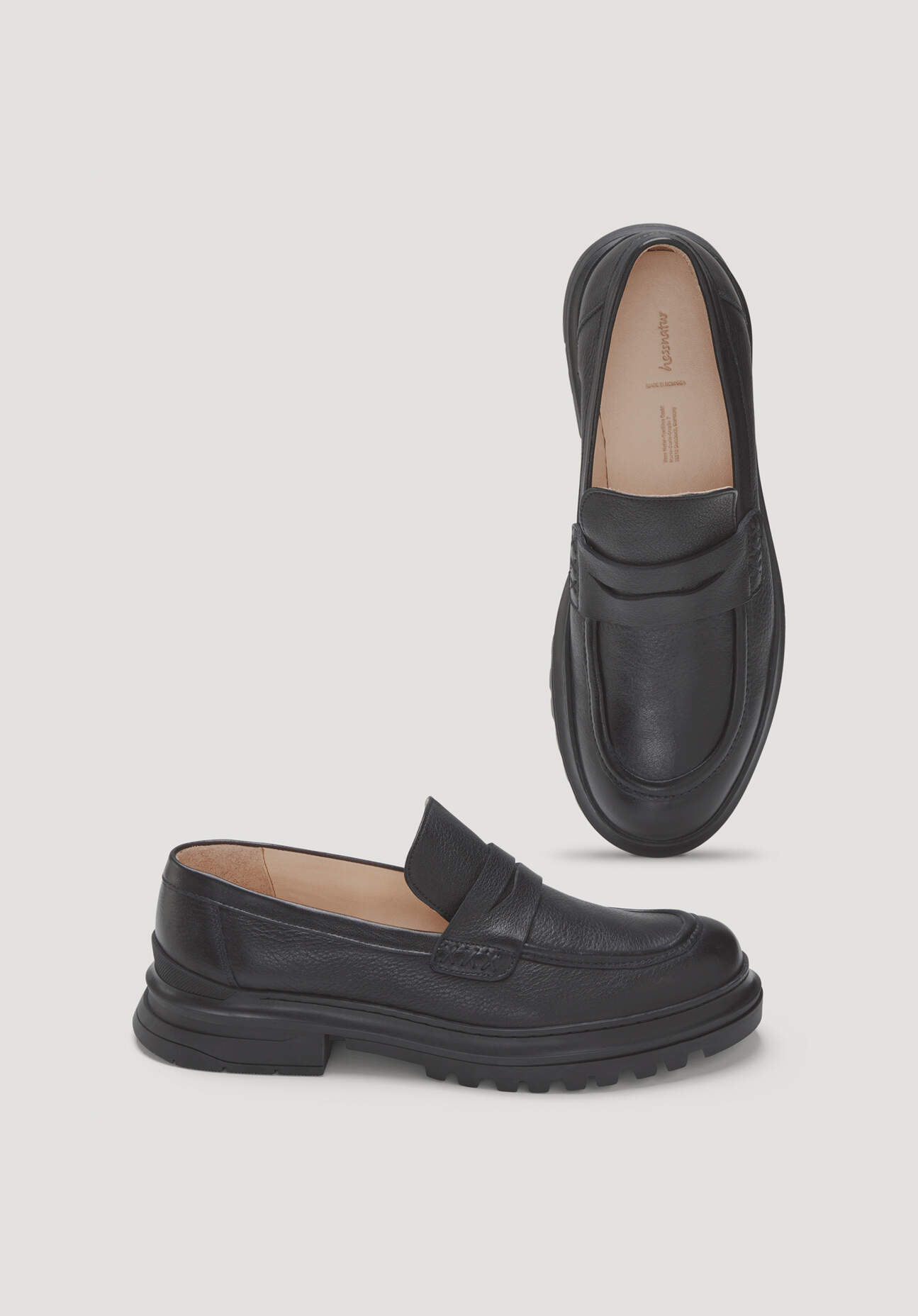 Thumbnail - hessnatur Herren Loafer aus chromfrei gegerbtem Leder - schwarz - Größe 46