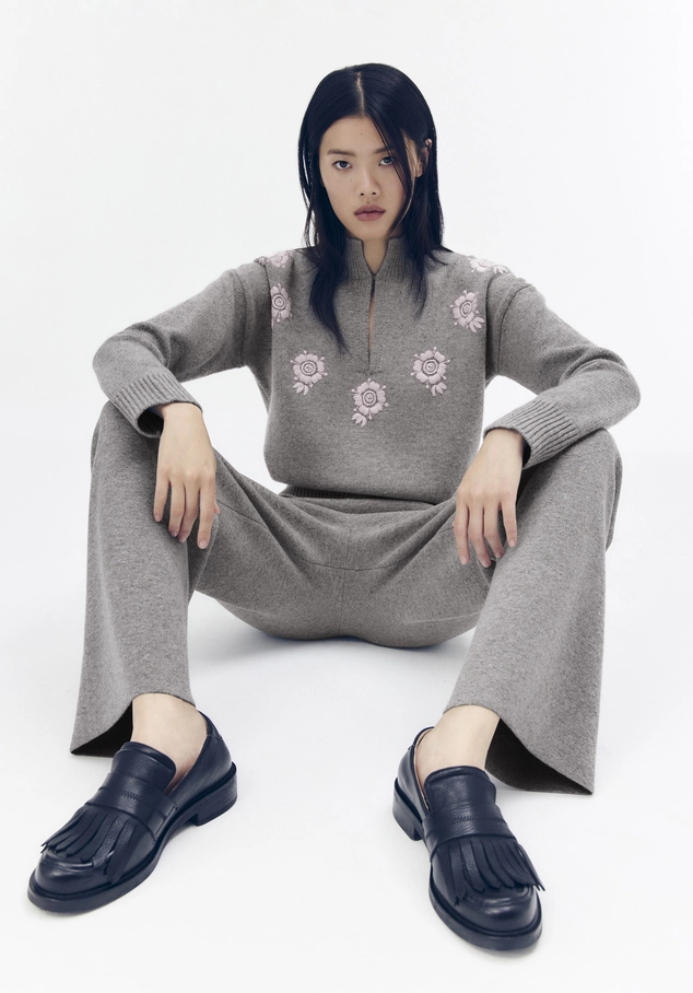 hessnatur, WUNDERKIND × HESSNATUR Relaxed sweater made of organic merino wool with cashmere