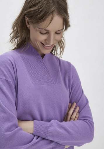 WUNDERKIND × HESSNATUR Strickkleid Midi Oversize aus Bio-Merinowolle mit Kaschmir - 3