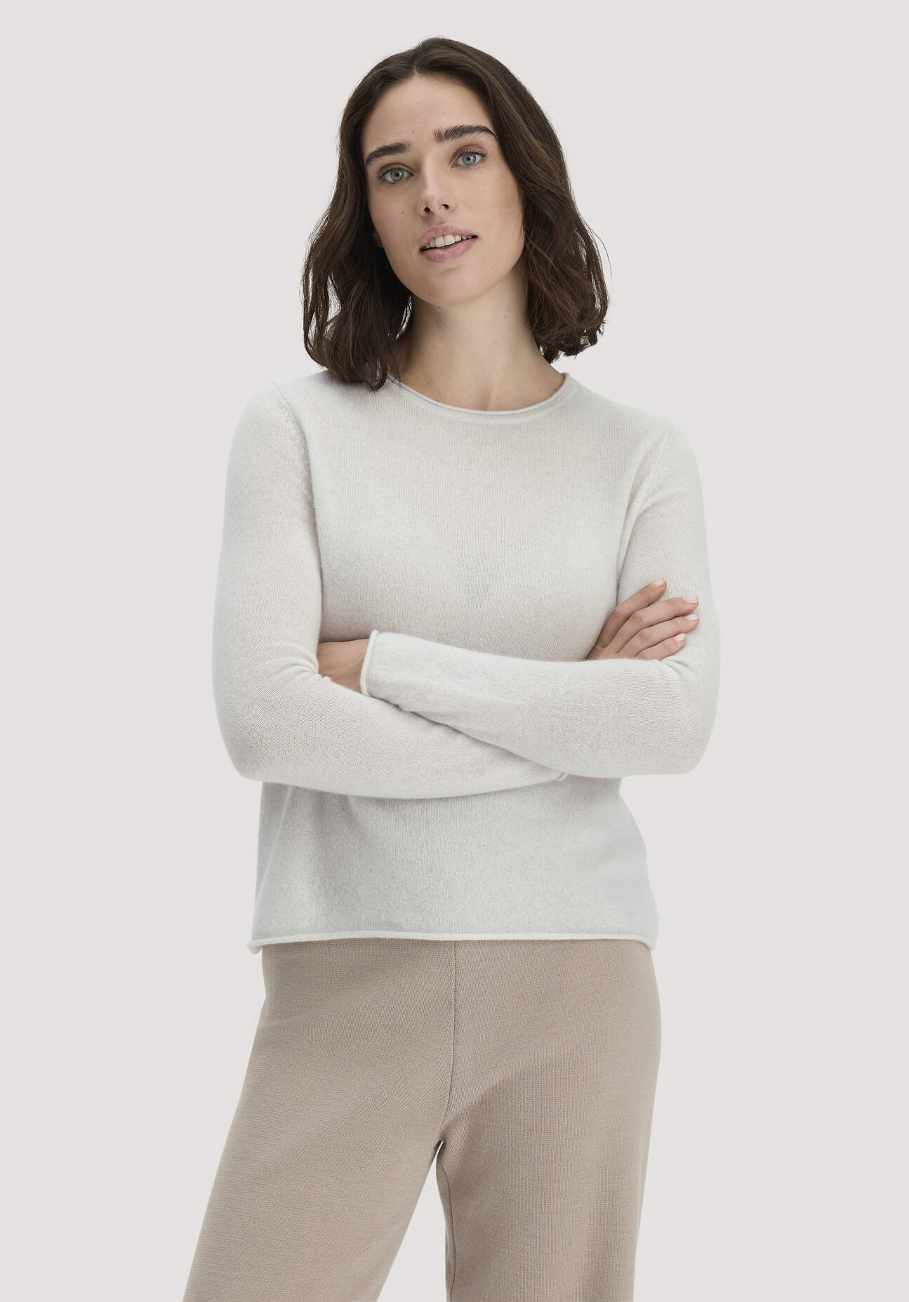 hessnatur Damen FTC × HESSNATUR Pullover Regular aus Cashmere - beige Größe XS