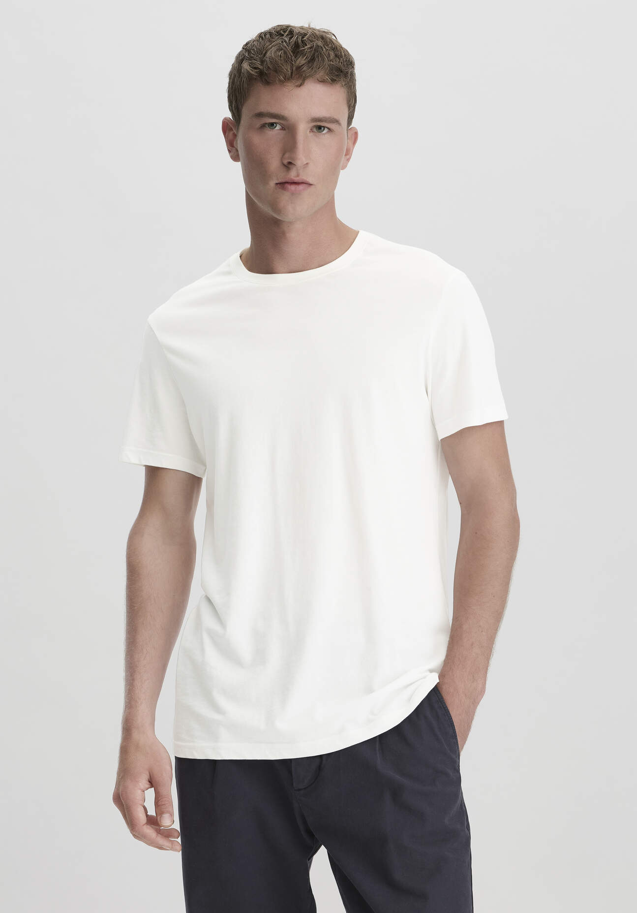 hessnatur Herren T-Shirt Regular aus Bio-Baumwolle - weiß Größe 54