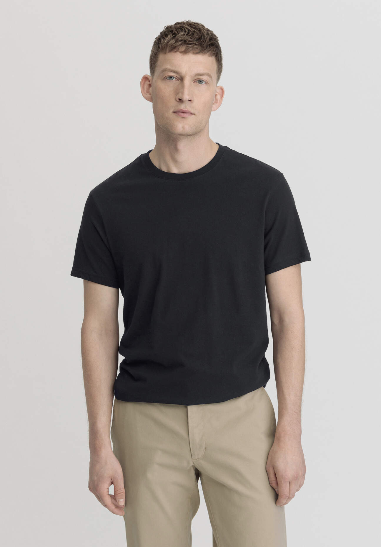 Thumbnail - hessnatur Herren T-Shirt Regular aus Bio-Baumwolle - schwarz - Größe 56