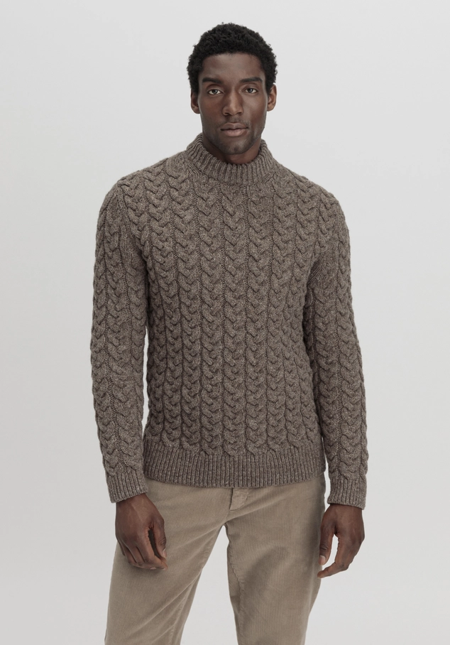 Rhön-Pullover Zopf Regular aus regionaler Schurwolle