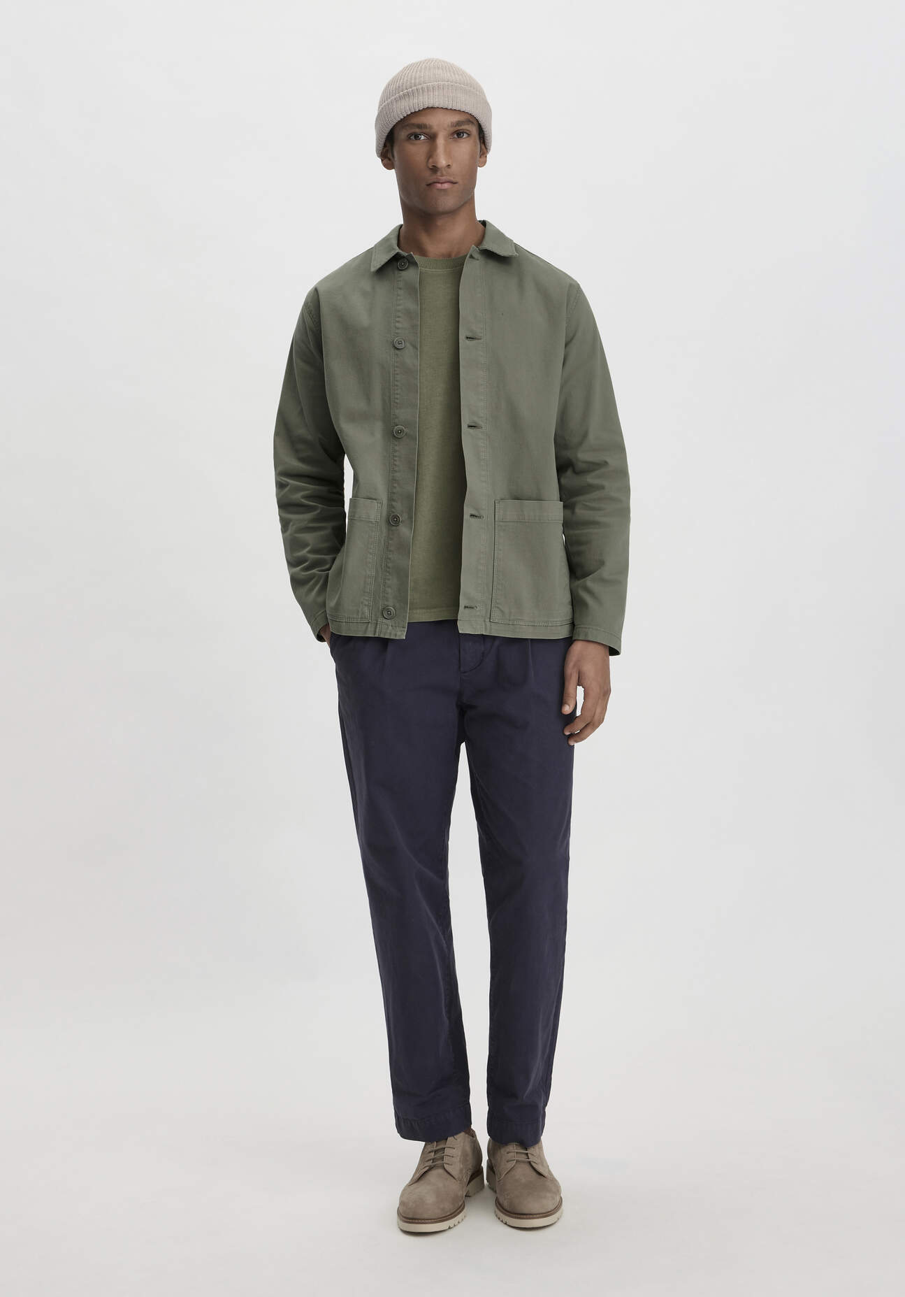 hessnatur Herren Chino RON Relaxed aus Bio-Baumwolle - blau Größe 34/34