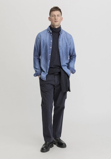 Jeans shirt regular made of pure organic denim - 1