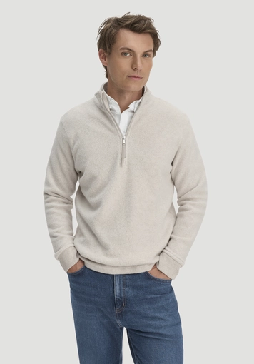 Fleece Troyer Relaxed aus reiner Bio-Baumwolle - 0