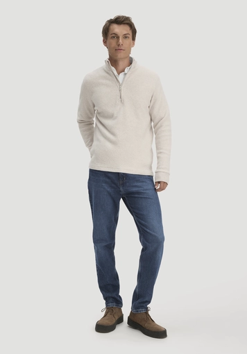 Fleece Troyer Relaxed made of pure organic cotton - 1