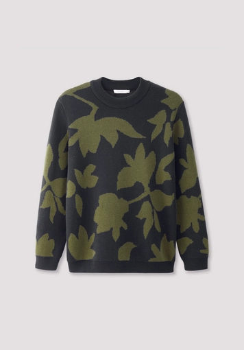 Jacquard Regular sweater made from pure organic cotton with organic merino wool - 5