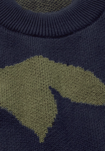 Jacquard Regular sweater made from pure organic cotton with organic merino wool - 6