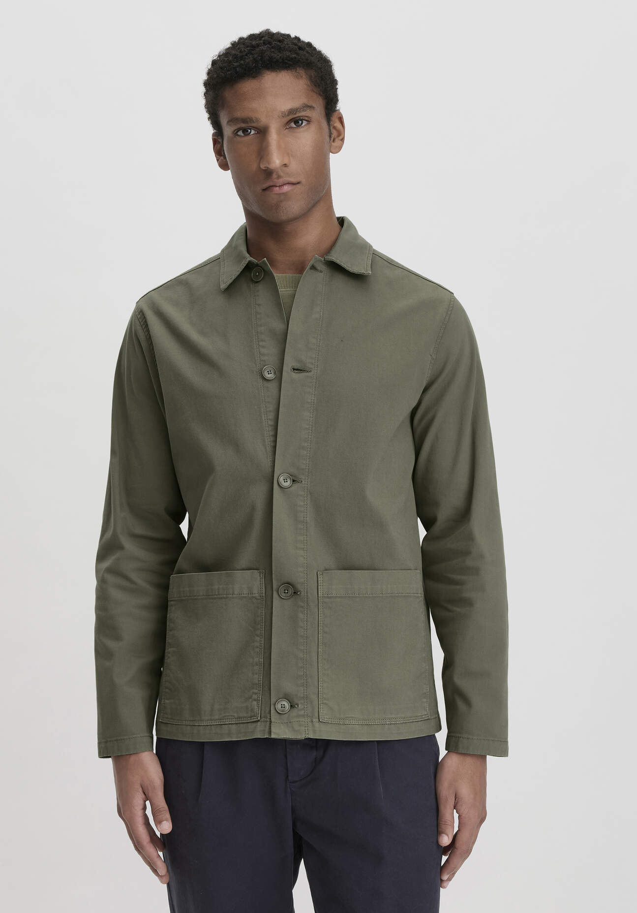 Thumbnail - hessnatur Herren Casual Blazer Regular aus Bio-Baumwolle - grün - Größe 48