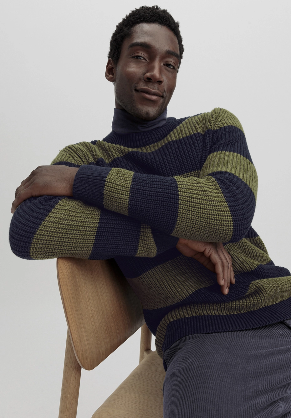 Regular sweater made of organic cotton and organic merino wool 55918