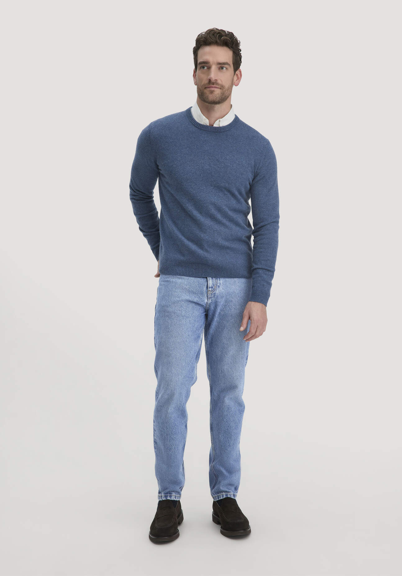 hessnatur Herren Jeans MADS Relaxed Tapered aus Bio-Denim - blau Größe 33/34
