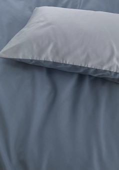 Satin reversible bed linen set made of pure organic cotton