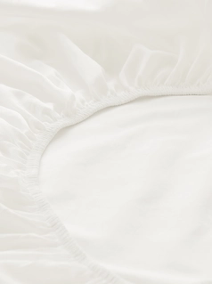 Satin fitted sheet made from pure organic cotton