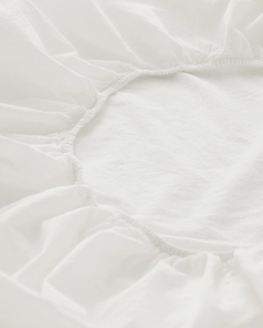 Percale fitted sheet made from pure organic cotton