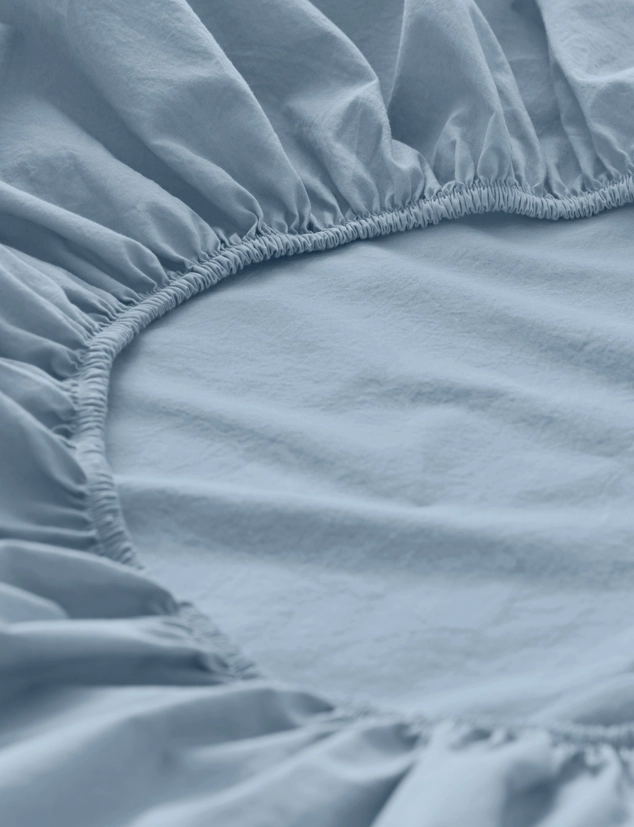 Percale fitted sheet made from pure organic cotton