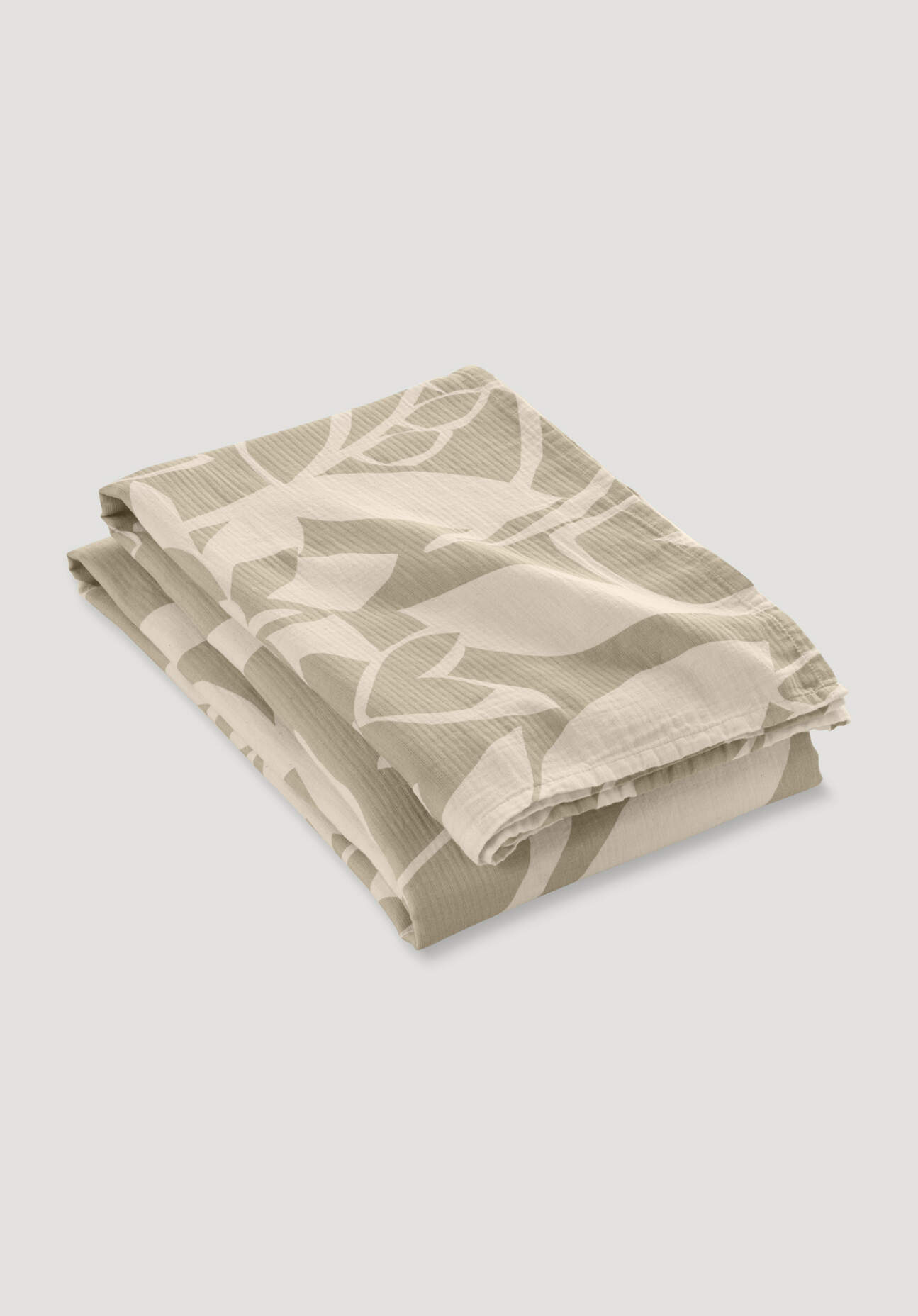 hessnatur Musselin Tagesdecke GRIT aus Baumwolle - grün - Größe 180x230 cm günstig online kaufen