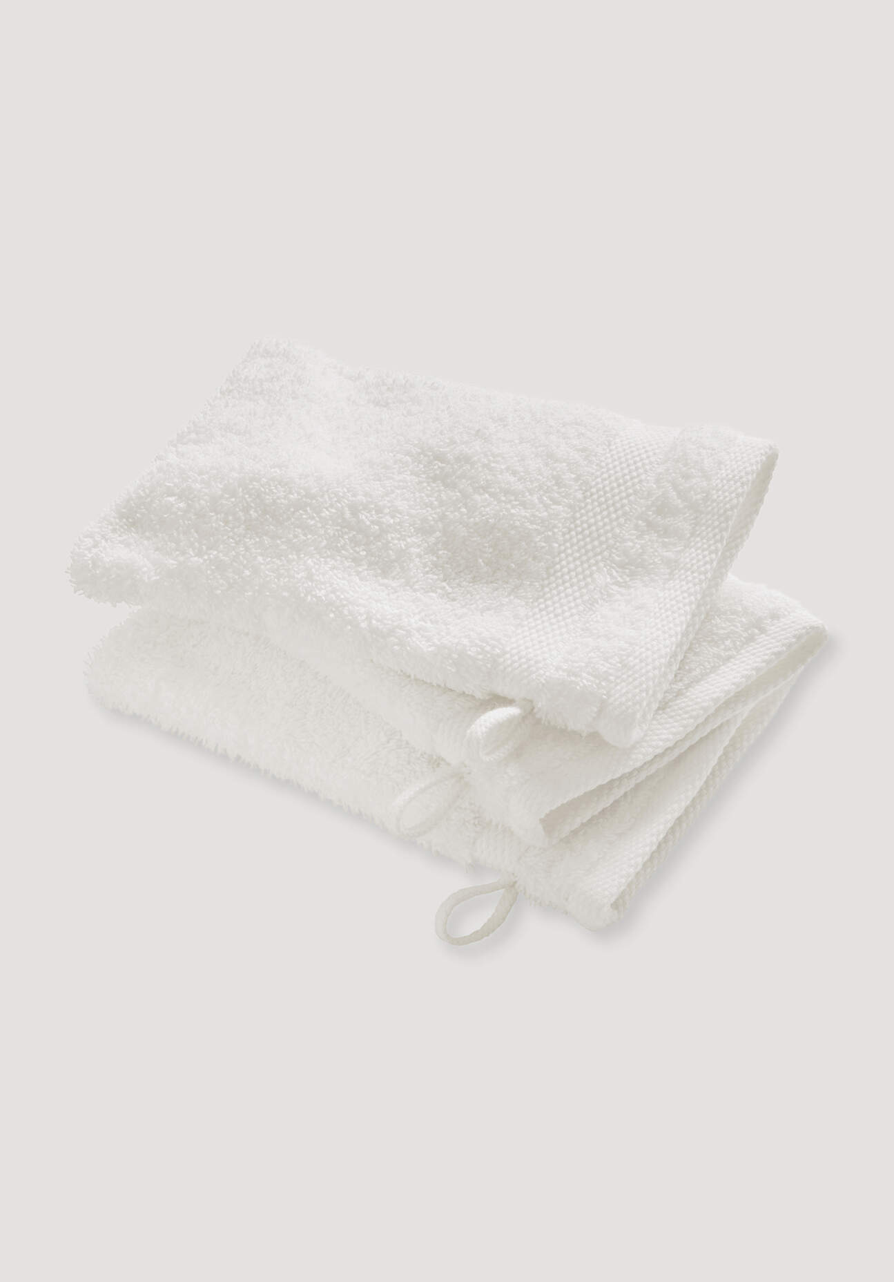 hessnatur Waschhandschuh aus Bio-Baumwolle - weiß Größe 15x20 cm