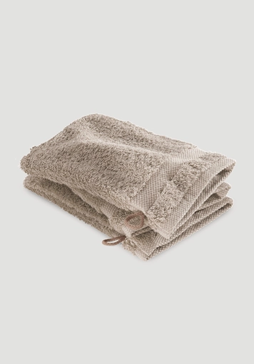 Wash mitt in a pack of 3 made from pure organic cotton